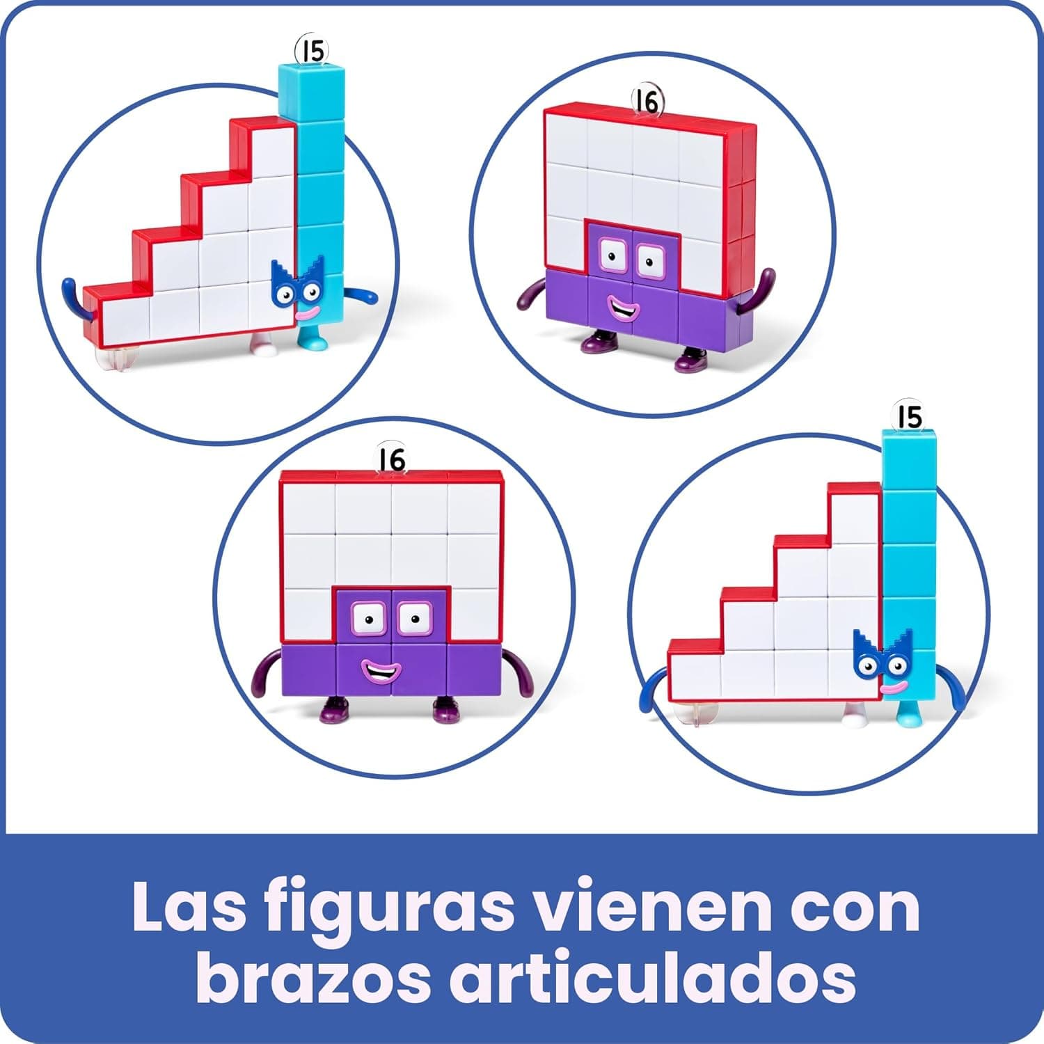 Numberblocks Set de Figuras de Acción, 15 y 16 miniatura 4