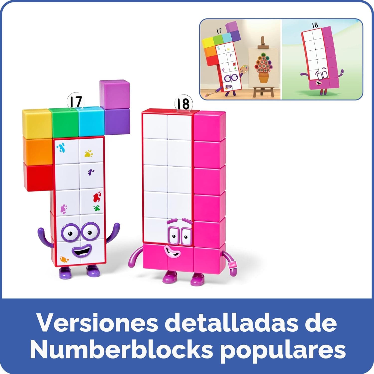 Numberblocks Set de Figuras de Acción, 17 y 18 miniatura 3