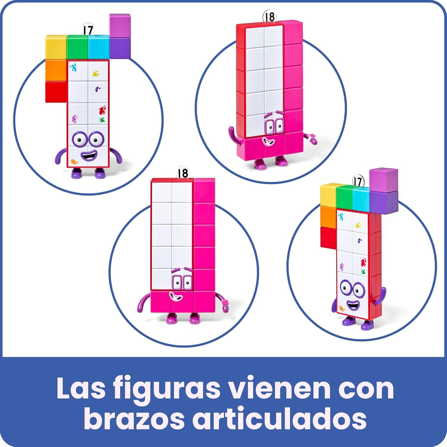 Numberblocks Set de Figuras de Acción, 17 y 18 miniatura 2