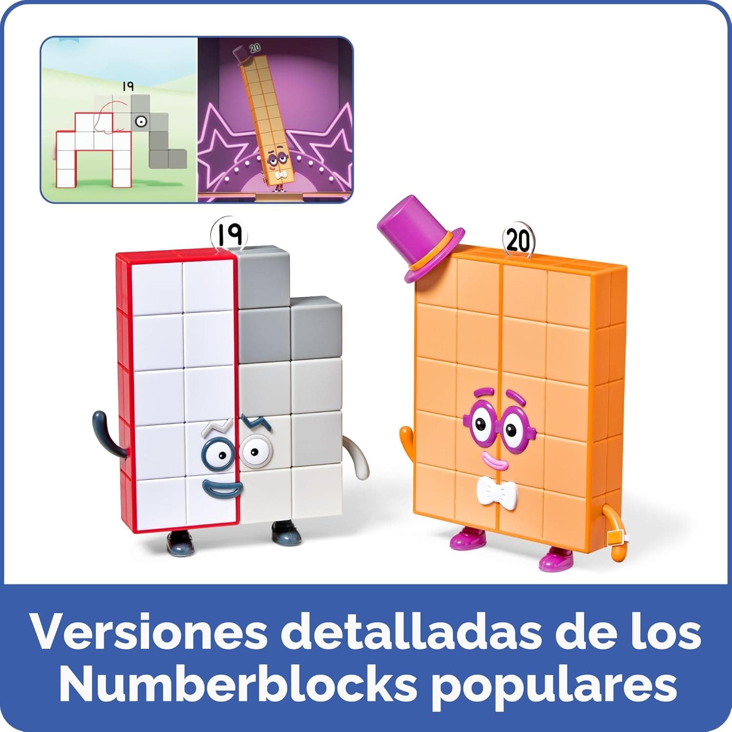 Numberblocks Set de Figuras de Acción, 19 y 20 miniatura 4