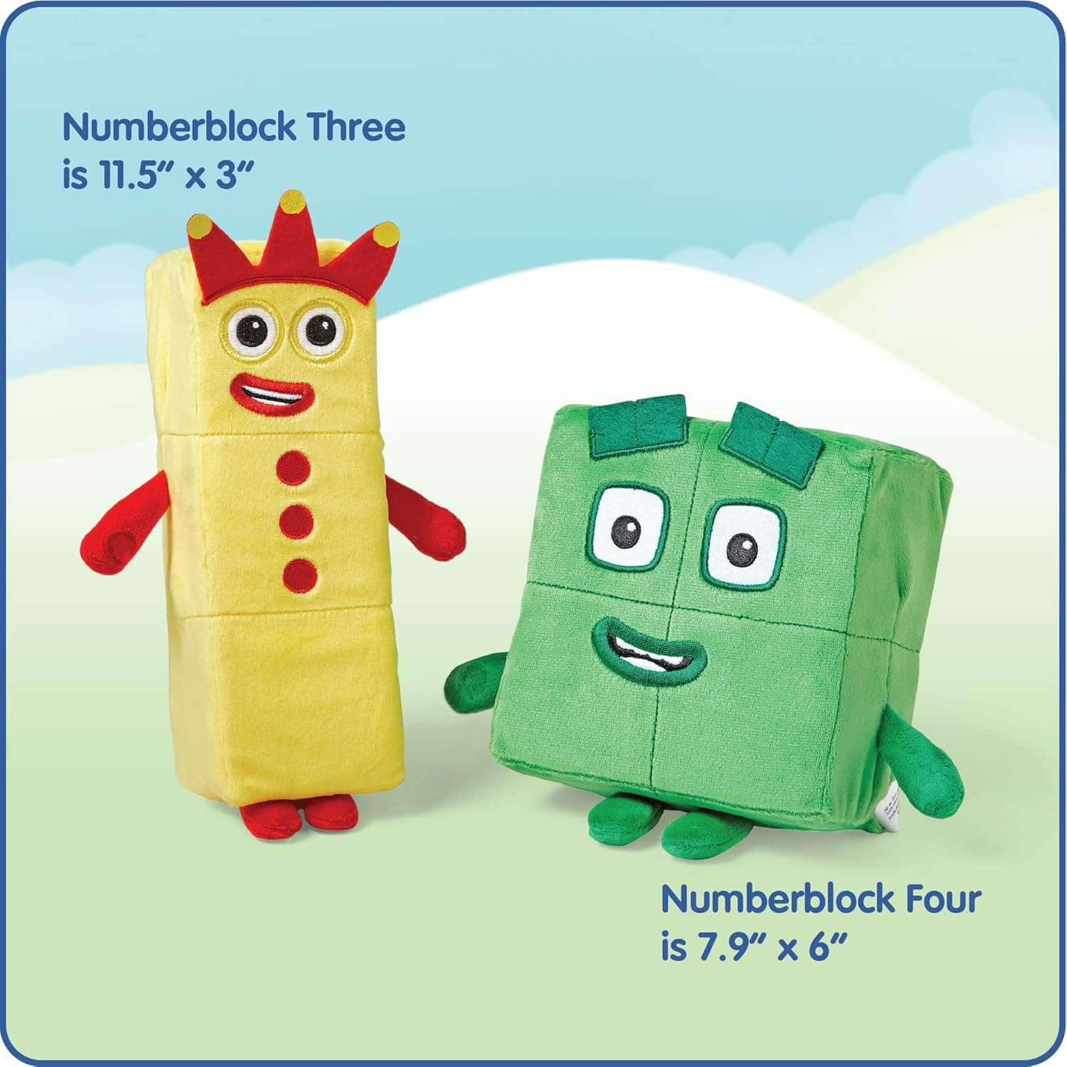 Numberblocks Set de peluche, Tres y Cuatro miniatura 3
