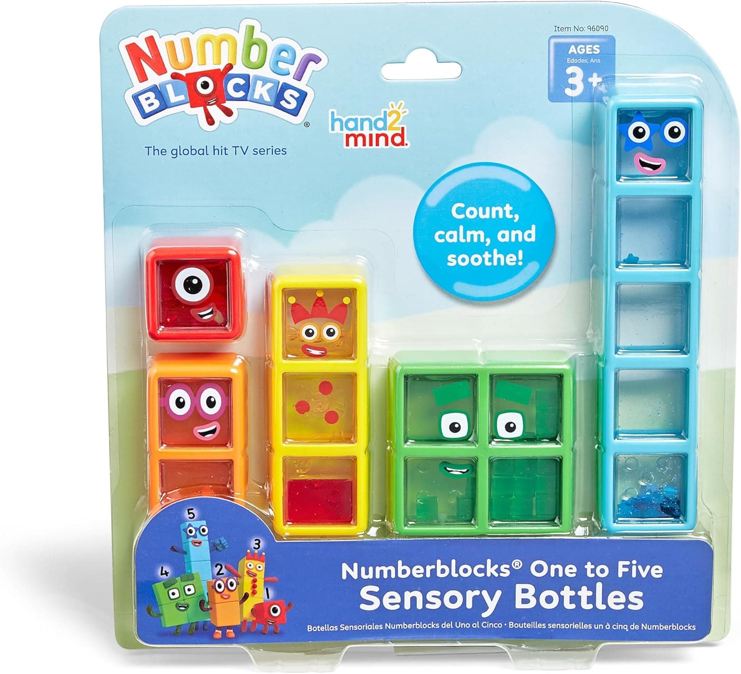 Numberblocks Botellas Sensoriales del Uno al Cinco