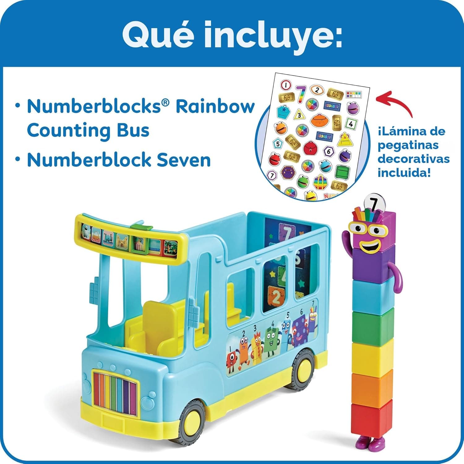 Numberblocks Bus Arcoiris Número 7 miniatura 3