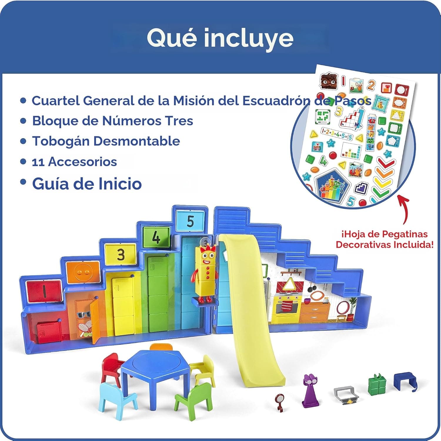 Numberblocks Sede de misión del escuadrón Step Squad -Juego de los escalones miniatura 4