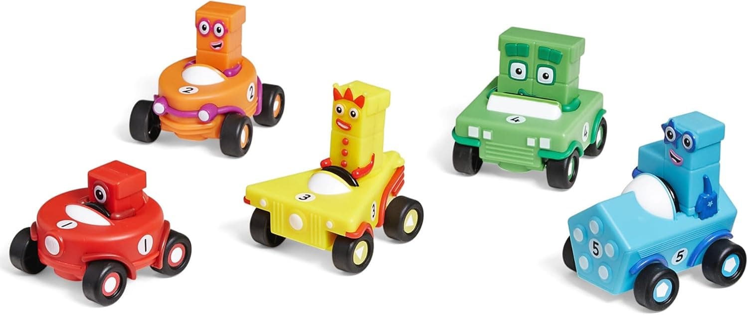 Numberblocks Mini vehículos, juguetes de autos de carreras