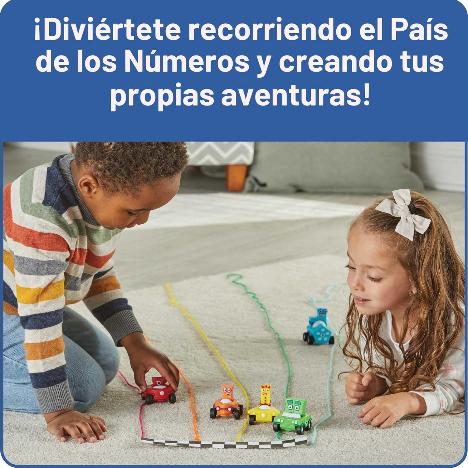 Numberblocks Mini vehículos, juguetes de autos de carreras miniatura 2