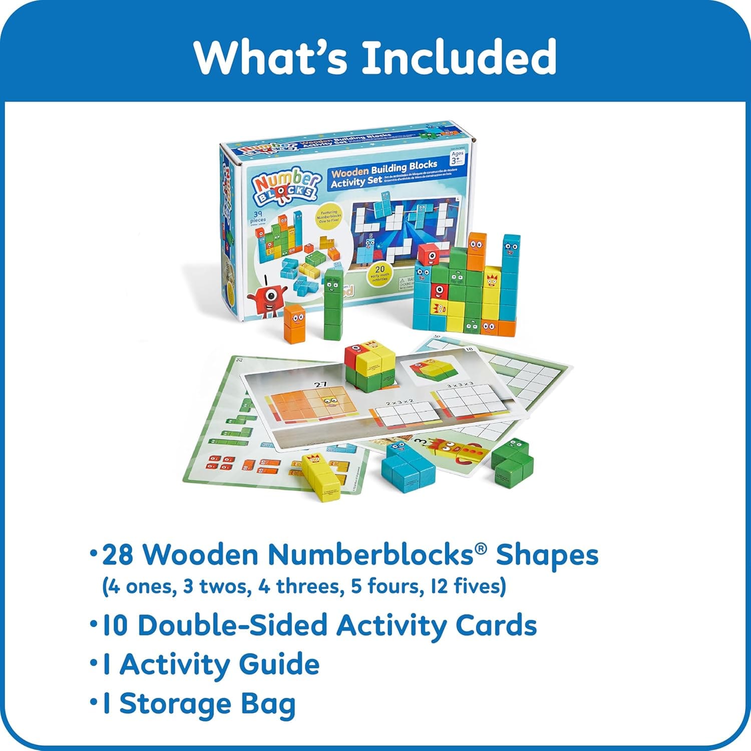 Numberblocks - Juego de actividades de bloques de construcción de madera miniatura 5