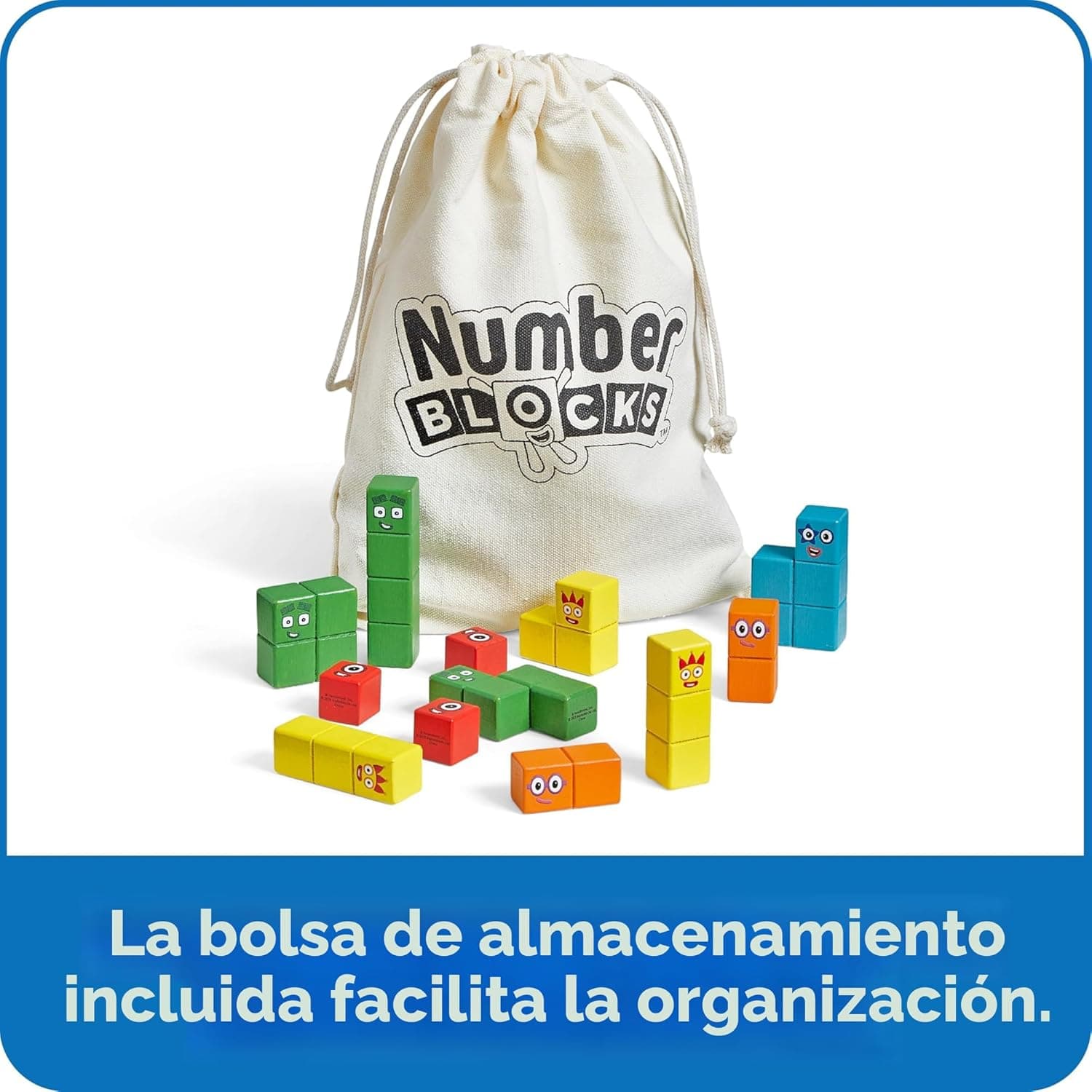 Numberblocks - Juego de actividades de bloques de construcción de madera miniatura 2