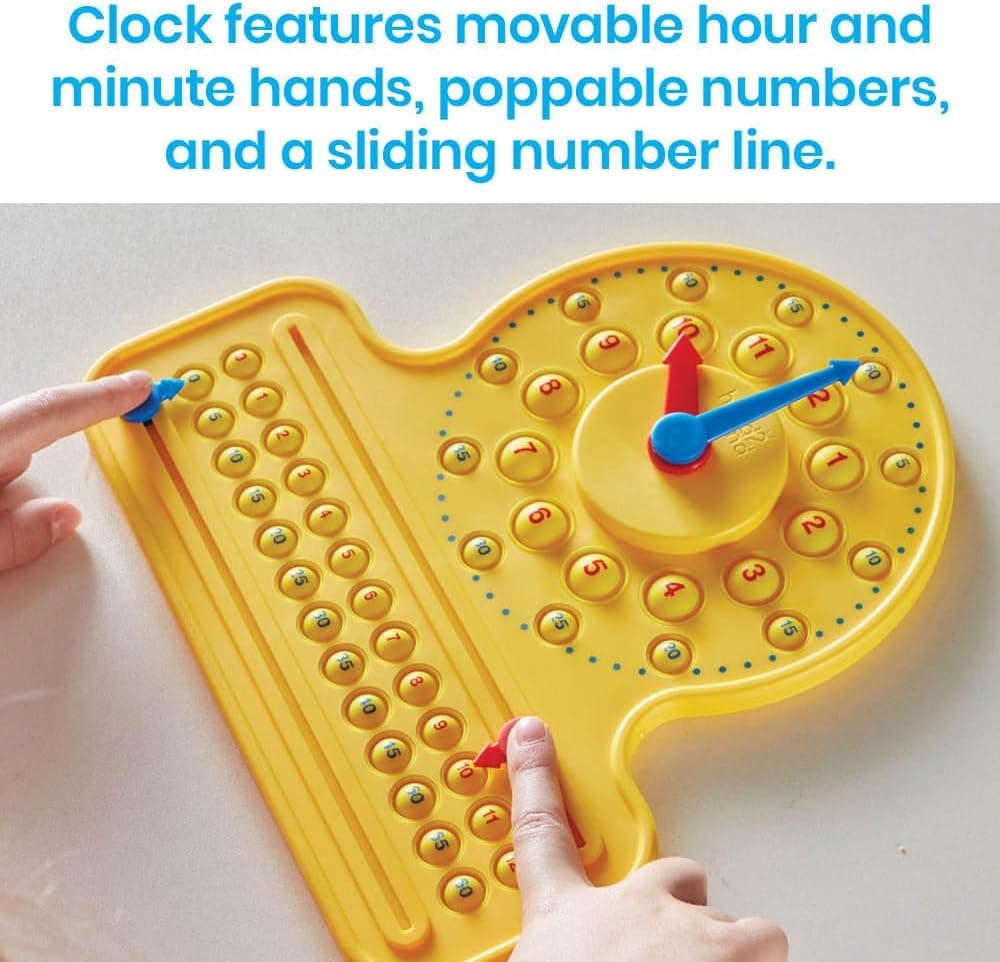hand2mind NumberLine - Reloj sensorial de burbujas para reventar miniatura 2