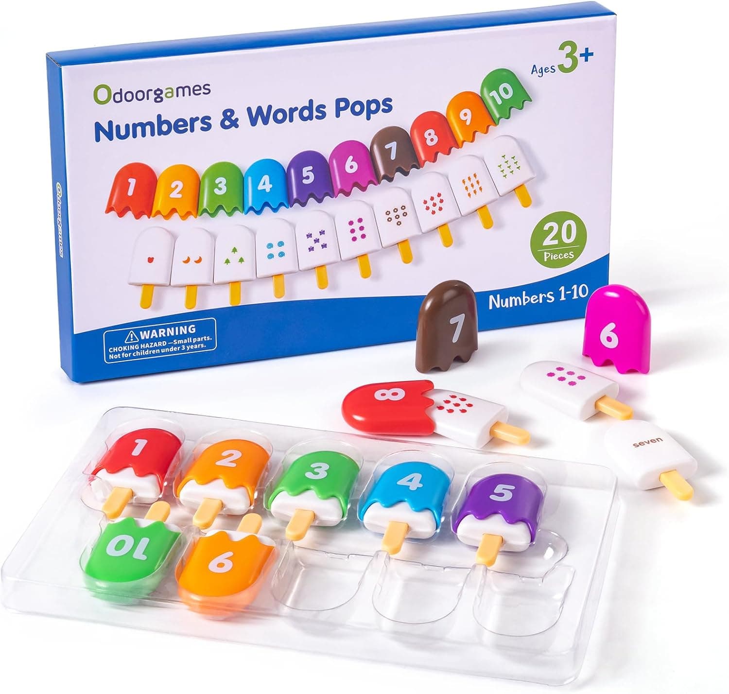 Mini Number Pops 1-10 – Divertidos juguetes de emparejamiento