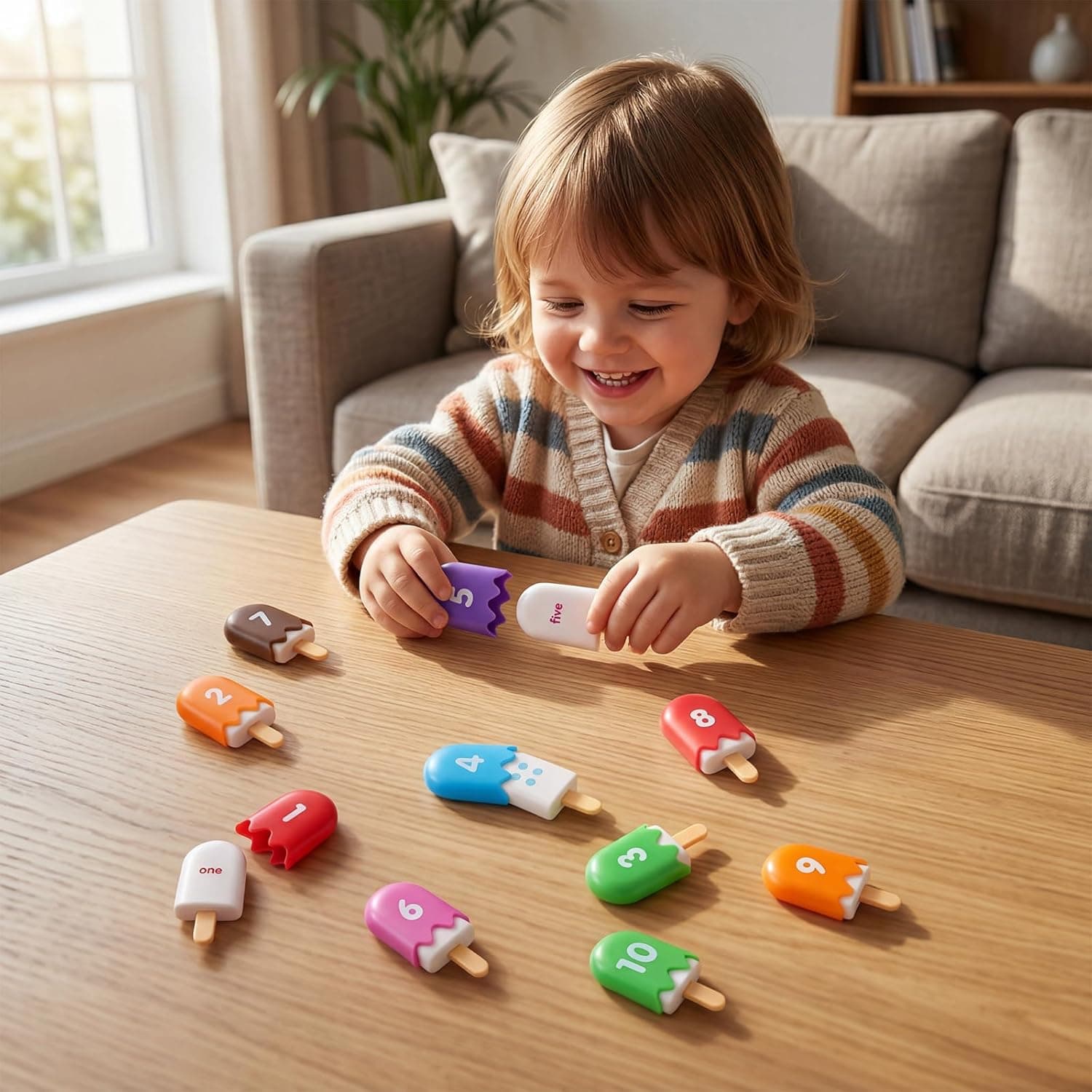 Mini Number Pops 1-10 – Divertidos juguetes de emparejamiento miniatura 5