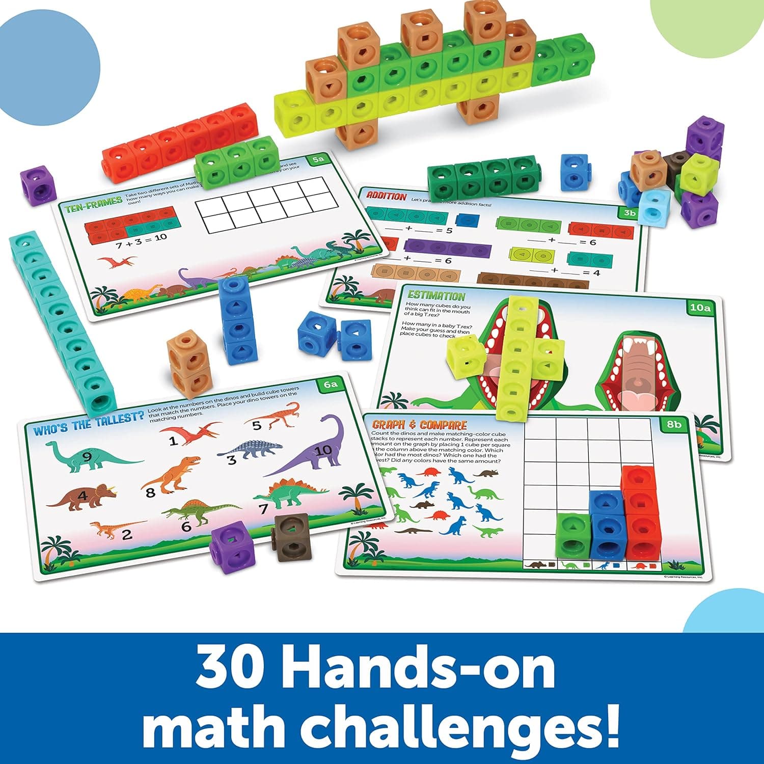 Learning Resources MathLink Cubes - ¡Tiempo de dinosaurio! miniatura 2