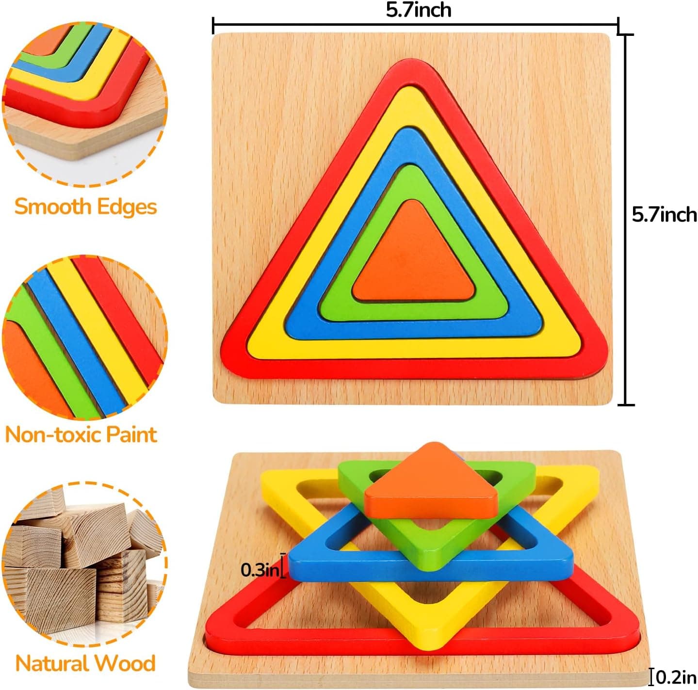 Rompecabezas Montessori para niños pequeños miniatura 2